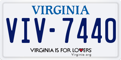 VA license plate VIV7440