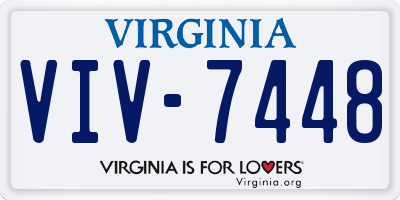 VA license plate VIV7448