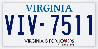 VA license plate VIV7511