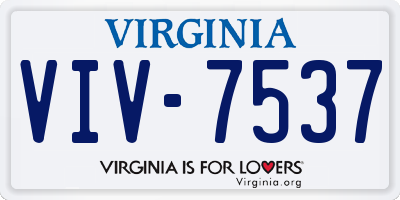 VA license plate VIV7537
