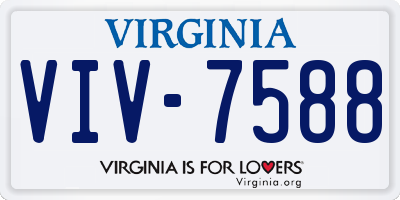 VA license plate VIV7588