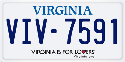 VA license plate VIV7591
