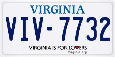 VA license plate VIV7732