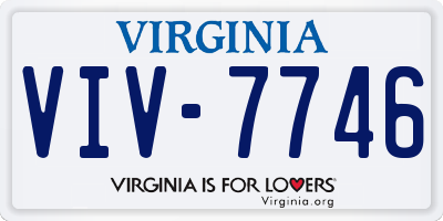 VA license plate VIV7746