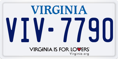 VA license plate VIV7790