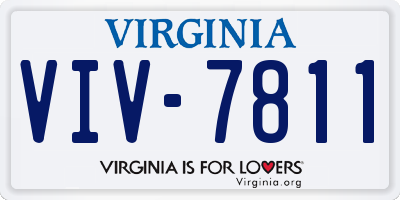 VA license plate VIV7811
