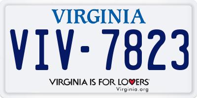 VA license plate VIV7823