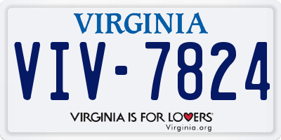 VA license plate VIV7824