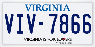 VA license plate VIV7866