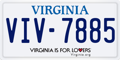 VA license plate VIV7885
