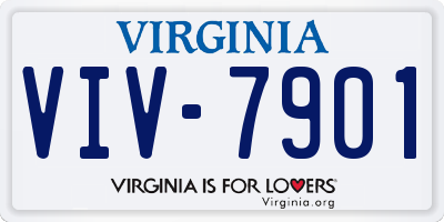 VA license plate VIV7901