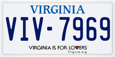 VA license plate VIV7969
