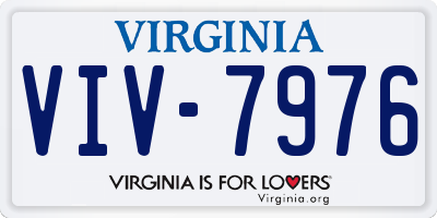 VA license plate VIV7976