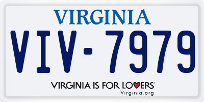 VA license plate VIV7979