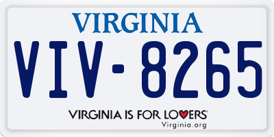 VA license plate VIV8265