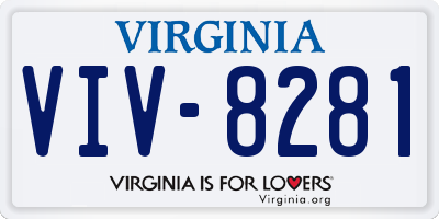 VA license plate VIV8281