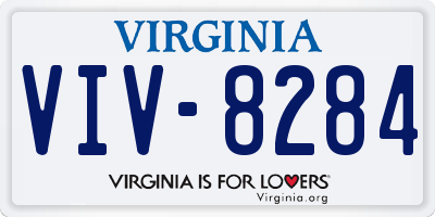 VA license plate VIV8284