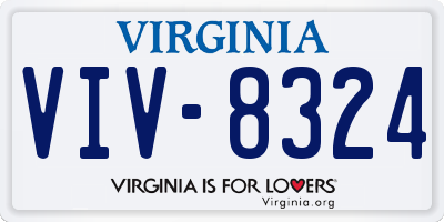 VA license plate VIV8324