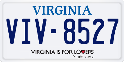 VA license plate VIV8527