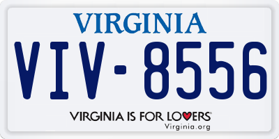 VA license plate VIV8556