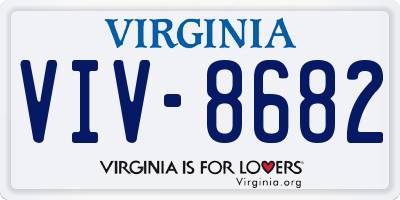 VA license plate VIV8682