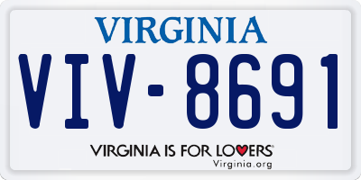 VA license plate VIV8691