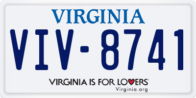 VA license plate VIV8741