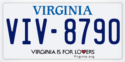 VA license plate VIV8790