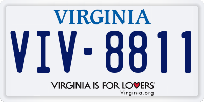 VA license plate VIV8811