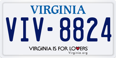 VA license plate VIV8824