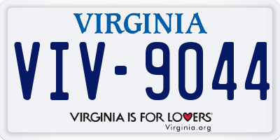 VA license plate VIV9044