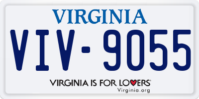 VA license plate VIV9055