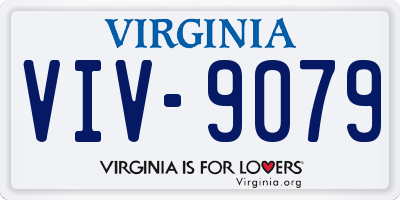 VA license plate VIV9079