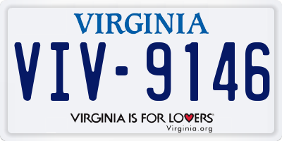 VA license plate VIV9146