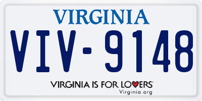 VA license plate VIV9148
