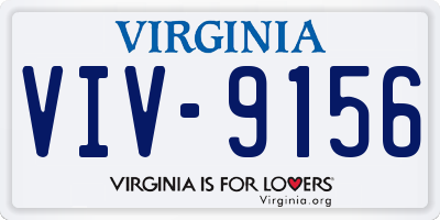 VA license plate VIV9156