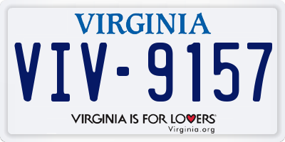 VA license plate VIV9157