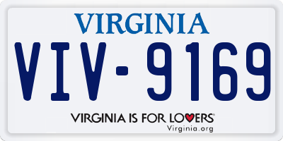 VA license plate VIV9169