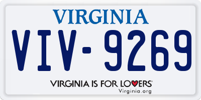 VA license plate VIV9269