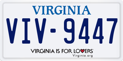 VA license plate VIV9447