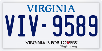 VA license plate VIV9589