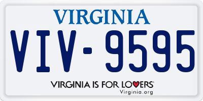 VA license plate VIV9595