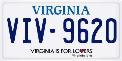 VA license plate VIV9620