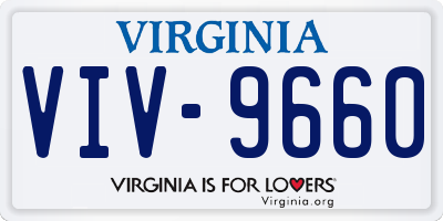 VA license plate VIV9660