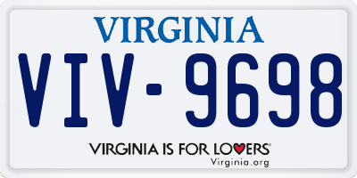 VA license plate VIV9698
