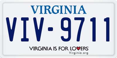 VA license plate VIV9711