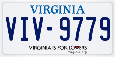 VA license plate VIV9779