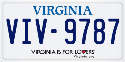VA license plate VIV9787