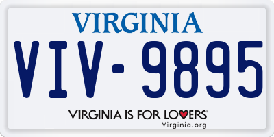 VA license plate VIV9895