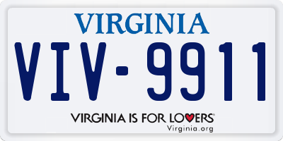 VA license plate VIV9911
